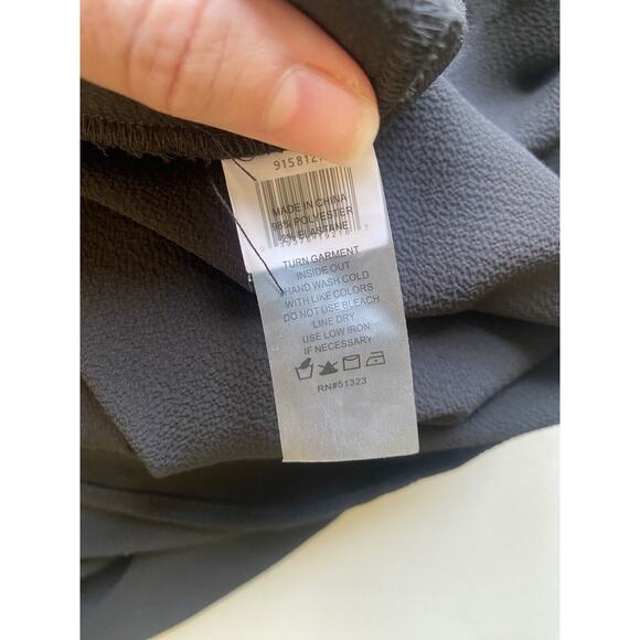 Vince Camuto Womens Medium Black Long Sleeve Lightweight Office Career Blouse - Picture 6 of 9